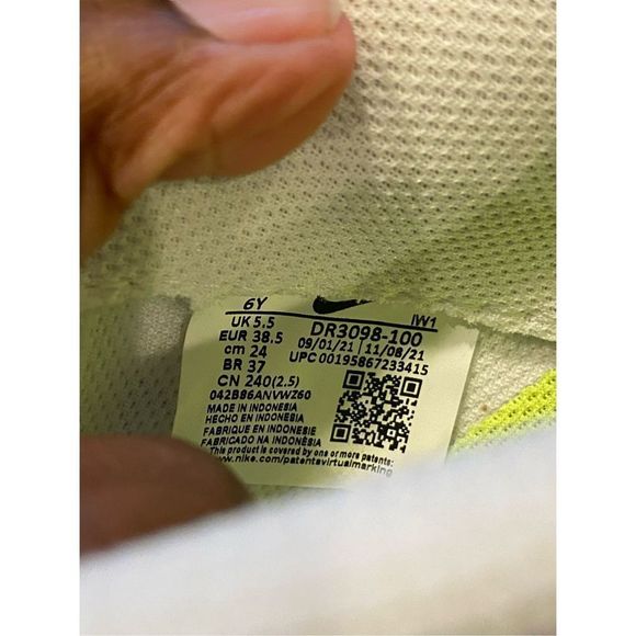 Nike Air Force 1 LV8 White Blue Mint GS 6Y Women size 7.5 DR3098-100 New - Picture 5 of 9